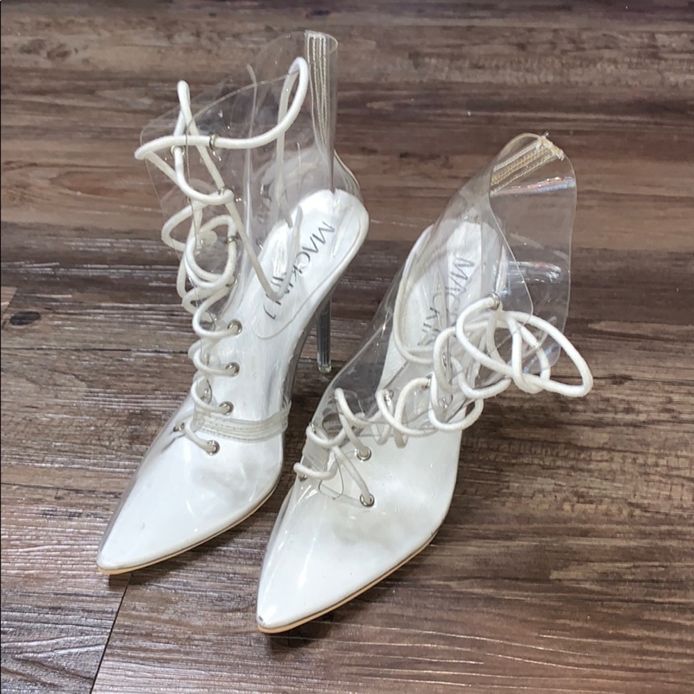 See-through clear heels